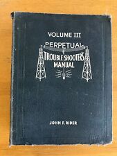 Vintage, John F Rider, Volume III (3) Perpetual Troubleshooters Manual picture