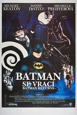 BATMAN RETURNS 23x33 Original Czech movie poster 1992 MICHAEL KEATON, TIM BURTON picture
