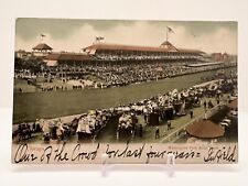 Vintage 1905  Illinois, IL, Chicago, Washington Park Race Track, Horses, Crowd picture