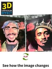 Rapper-2PAC- 3D Poster 3DLenticular Effect-2 Images In One picture