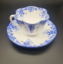 Shelley England Dainty Blue Tea Cup and Saucer Vintage Bone China picture