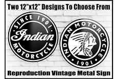 Indian Motorcycle Rust-Proof Metal Garage Wall Sign picture