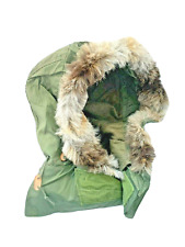 USA M65 FISHTAIL PARKA HOOD Modified Military Olive Wolf Style Faux Fur NEW VTG picture