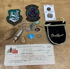 Junk Drawer Lot Vintage-Now Coins Military Patch 1903 Penny Police Whistle NY picture