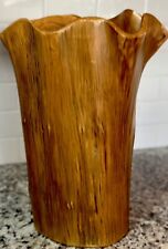 Large Hand Carved Wooden Vase picture