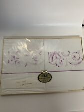Vintage Star-Lite Pillowcases Embroidered Mr. and Mrs. Lavender New in Box picture