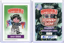 JOHNNY DEPP autograph Card like Garbage Pail Kids Edward Scissorhands picture