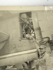 (AmA) FOUND PHOTO Photograph Military Passing The Airplane Pilot A Cigarette  picture