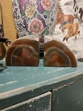 Pair Of Agate Bookends Very Heavy picture