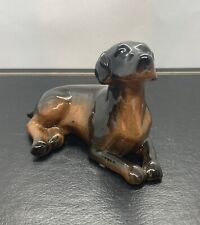 Vintage Dachshund Dog Ceramic Statue Figurine Vintage 5”x3.5” picture