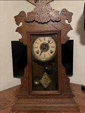 Antique Gilbert Gingerbread/Kitchen Mantel 8~Day Clock picture