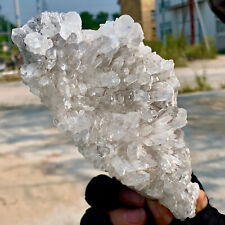1.3LB Large Himalayan quartz cluster/white crystal ore Earth specimen picture