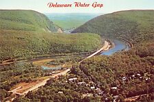 Delaware Water Gap Interstate Hwy 80 Bridge Aerial Unused 6x4 Vtg Postcard U9 picture