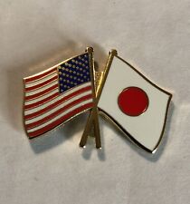 USA Japan Friendship Flag Pin, Double Flag Lapel Pin picture