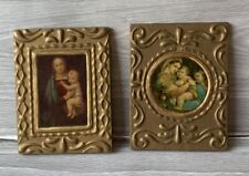 Vintage Pair of Madonna and Child Picture Frames Made In Italy picture