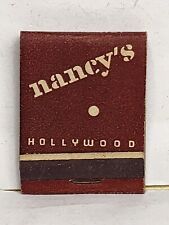 Vintage NANCY'S Women's Apparel and Accessories - Matchbook Cover - Hollywood picture