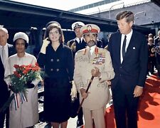Haile Selassie with President Kennedy 8x10 Photo Reprint picture