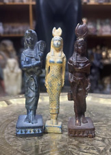 RARE ANCIENT EGYPTIAN ANTIQUITIES 3 Statues for Goddess Isis Pharaonic Egypt BC picture