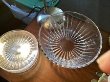 Vintage Signed Val St Lambert Crystal Salad Set Of 8 Plates & Bowl  picture