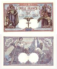 -r Reproduction - Algeria 1000 francs Franks 1926 Pick #83   594 picture
