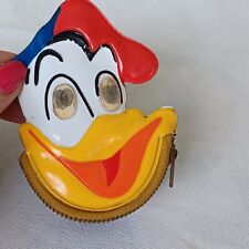Vintage c1960's Walt Disney Production Donald Duck Plastic Coin Purse Eyes Move picture