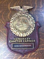 Vintage FFA Honorary Chapter Farmer Vocational Agriculture Plaque Sign Award picture