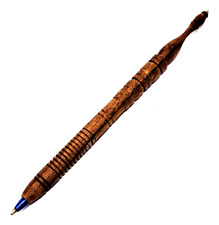 Handcrafted Wooden Pen - Minaret Design (Blue Ink) picture