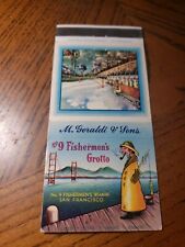 Vintage Matchcover No.9 Fisherman's Wharf San Francisco California  picture