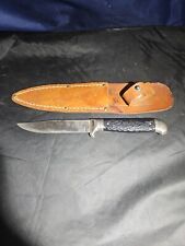 Vintage 1950's Imperial USA Fixed Blade Knife w/ leather sheath.  picture