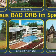 Bad Orb River Germany Chrome Spessart Multiview Thermae Village Pool Postcard picture