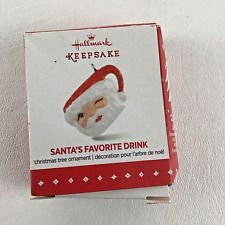 Hallmark Keepsake Ornament Miniature Santa's Favorite Drink Coffee Mug New 2015 picture