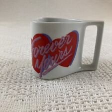 Vintage Avon Forever Yours Heart Shaped Valentine Coffee Cup Mug picture