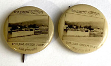 2 Vintage 1927 Boatmen's Reunion Keystone Badge Co. Pinbacks Buttons PA Canal picture