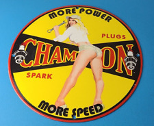 Vintage Spark Plugs Sign - Automotive Garage Shop Sign - Gas Pump Plate Sign picture