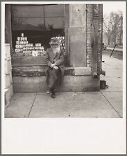 Old 8X10 Photo, 1930's Old man on the street in Shawneetown, Illinois 57834267 picture