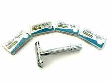 Men’s Traditional Classic Double Edge Chrome Shaving Safety Razor + 20 Blades picture
