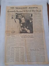 Kennedy Buried 1963 Nov 25 MILWAUKEE JOURNAL Newspaper  picture
