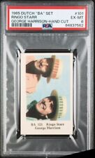 1965 Dutch Gum Card BA #101 The Beatles Ringo Starr and George Harrison PSA 6 picture