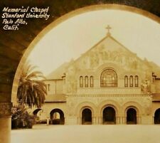 Vintage Palo Alto Ca. Postcard Memorial Chapel at Stanford U. Post Card RPPC picture