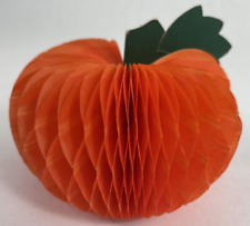 Vintage Hallmark Halloween Honeycomb Tissue Paper Pumpkin picture