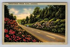 Yuma AZ-Arizona, General Greetings Road, Antique, Vintage Souvenir Postcard picture