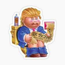 Garbage Pail Kids Donald Trump Sticker Donald Dump ~ Vintage Collectible ~ 3Pcs picture