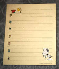 Vintage Hallmark Peanuts Snoopy Woodstock Stationary Set In Box picture