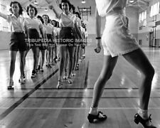 Vintage 1942 Photograph - Tap Dancing College Girls - Legs Leggy Beautiful Art picture