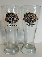 (2) Rainforest Cafe Tall Beer Glasses - Orlando and Galveston Island picture