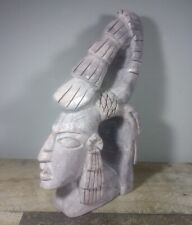 Vintage Aztec/Mayan Sculpture Hand Carved Stone Warrior Figure Statue Mexico  picture