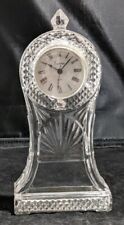 Bohemia 24% Lead Crystal Battery Operated Empress Quartz Mantle Clock picture