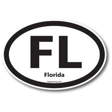 FL Florida US State Oval Magnet Decal, 4x6 Inches, Automotive Magnet for Car picture