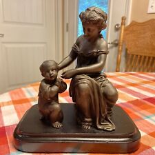 RARE SPELTER CLOCK TOPPER  - Ansonia Waterbury Sessions?? Momma’s Praying Boy picture
