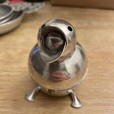 Napier Vintage Silver Plated Baby Chick Bird Coin Bank Piggy Bank picture